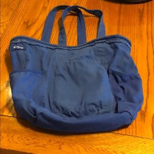Royal blue Retro Metro thirty one tote bag